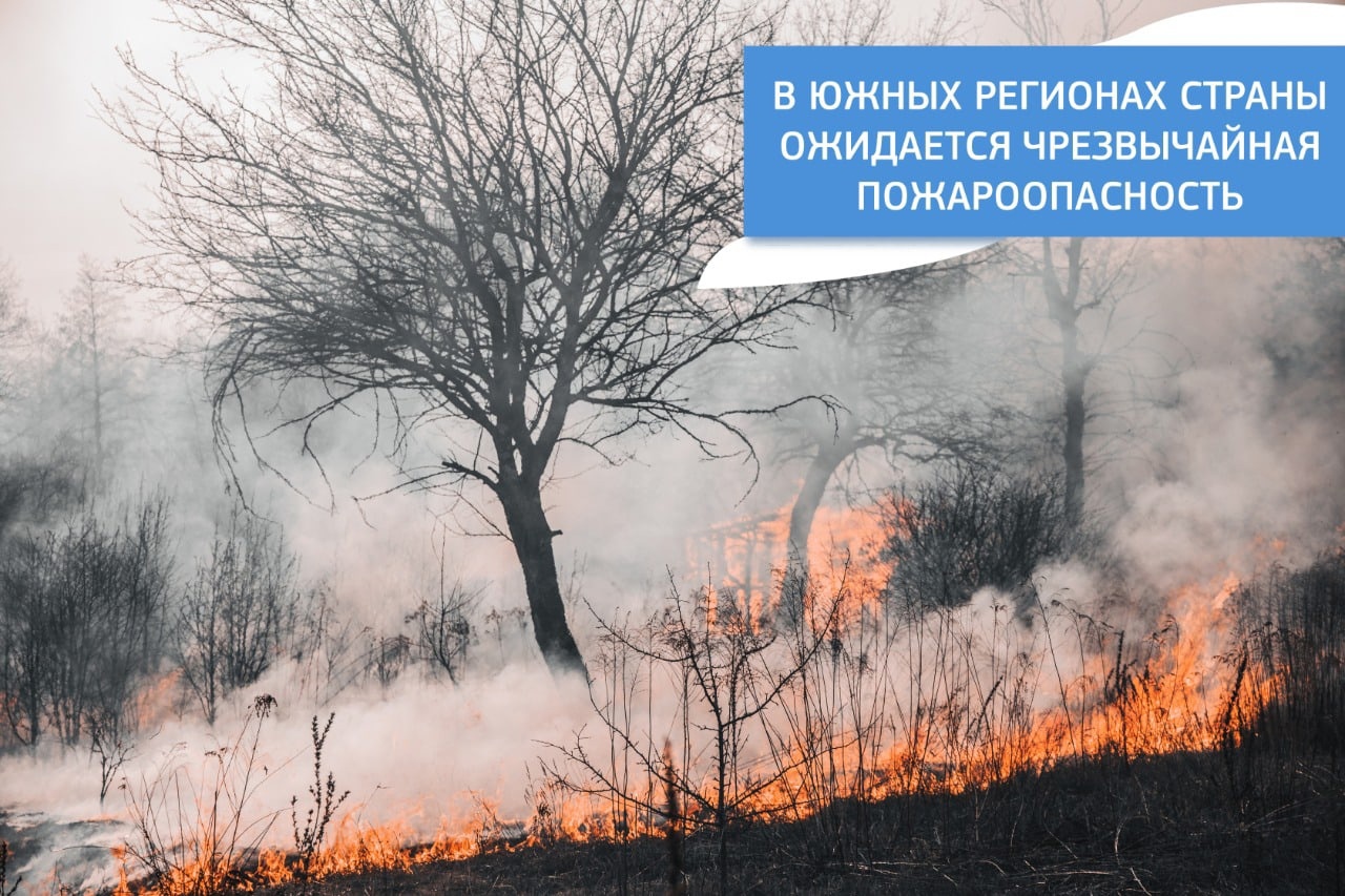На территории Республики Калмыкия ожидается чрезвычайная пожароопасность.